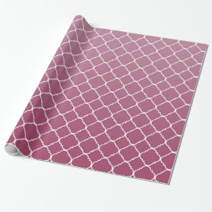 Roze Ombre Quatrefoil Cadeaupapier