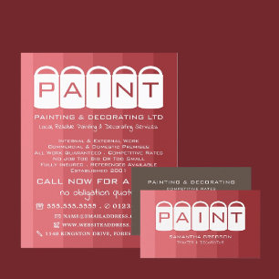 Roze ombre, verfemmers, verf en decorator flyer