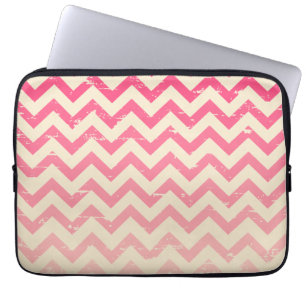 Roze ombre Zigzag Electronics Bag Laptop Sleeve