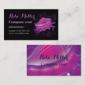 Roze omhulsel van zee visitekaartje (Voorkant / Achterkant)