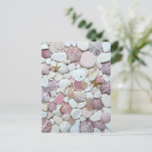 Roze omhulsel zee briefkaart (Staand voorkant)