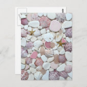 Roze omhulsel zee briefkaart (Voorkant / Achterkant)