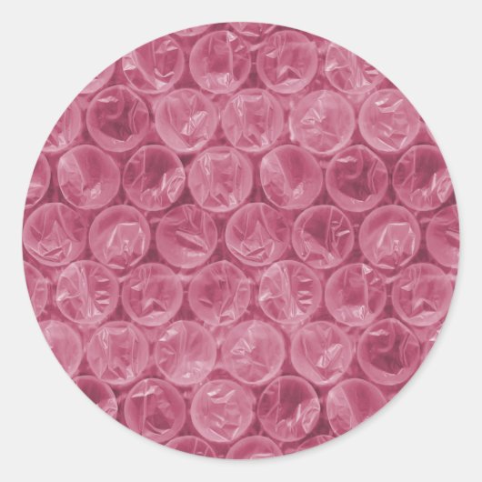 Roze omwikkelpatroon ronde sticker (Voorkant)