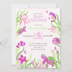 Roze onder het Zee Baby Girl Shower