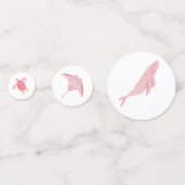 Roze onder het Zee Dieren Confetti (Achterkanten)