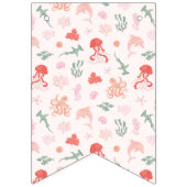 Roze onder het Zee Verjaardagsfeestdecor Vlaggetjes (Eerste vlag)