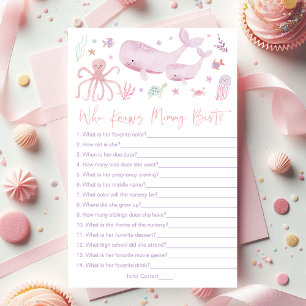Roze onder het Zee Wie kent mama beste spel