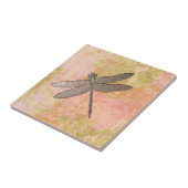 Roze onderdrukkingen Dragonfly Tegeltje (Zijkant)
