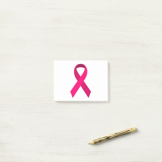 Roze ondersteuning voor bewustzijnsondersteuning post-it® notes (Op bureau)