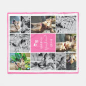 Roze onderverf drukt ons op onze hoofdfoto fleece deken (Voorkant (Horizontaal))