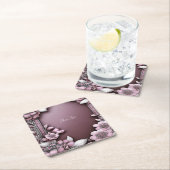 Roze Onderzetter Floral Paper (Insitu)