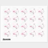 Roze onderzetters ronde sticker (Vel)