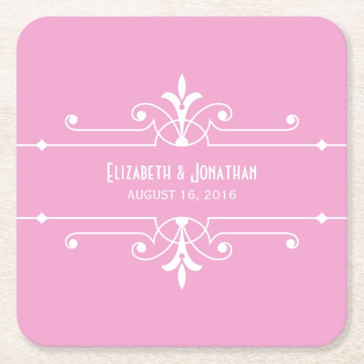 Roze Onderzetters voor Fancy sierpapier (Voorkant)