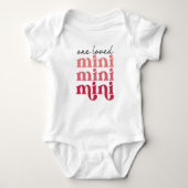 Roze One Loved Mini Girl T-shirt, Romper (Voorkant)