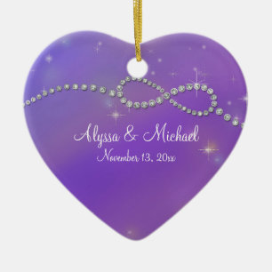 Roze oneindige symbolen Infinite liefhebberij Keramisch Ornament