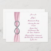 Roze oneindige uitnodiging van de Bachelorette (Voorkant / Achterkant)