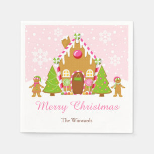 Roze ontbijt voor ontbijt servet