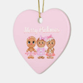 Roze ontbijtversiering keramisch ornament (Links)