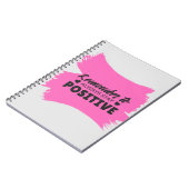 Roze onthoud dat je een positieve notebook hebt notitieboek (Linkerzijde)