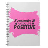 Roze onthoud dat je een positieve notebook hebt notitieboek (Voorkant)