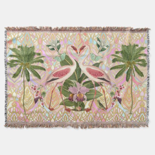 Roze  ontwerp van Flamingo Deken (Voorkant)