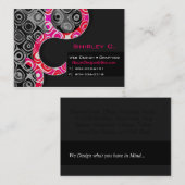 Roze ontwerper Grafisch Stijlvol Visitekaartje (Voorkant / Achterkant)