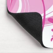 Roze ontworpen Muismat (Hoek)