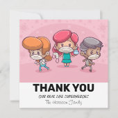 Roze onze echte superhelden | appreciatie bedankkaart (Voorkant)