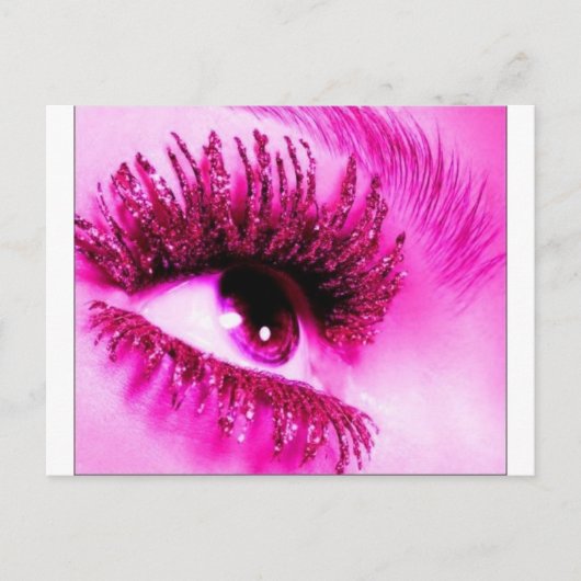 Roze oog briefkaart (Voorkant)