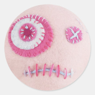Roze oog ronde sticker