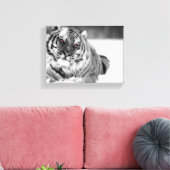 Roze Oogtijger Canvas Afdruk (Insitu (Woonkamer))