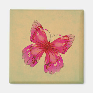 Roze oosterse vlinder magneet