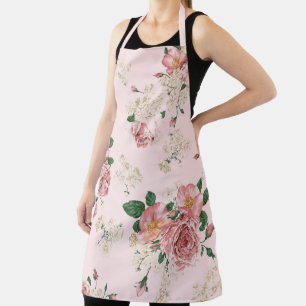 Roze op de Vintage Floral  Schort