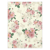 Roze op Gele  Floral Tafelkleed (Voorkant)