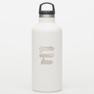 Roze op maat gemaakte naam Eenvoudige Minimale Scr Sticker