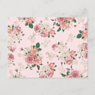 Roze op Roze Floral Briefkaart