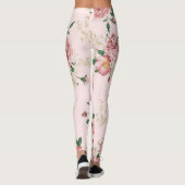 Roze op Roze  Floral Leggings (Achterkant)