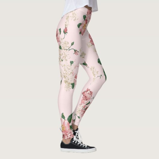 Roze op Roze  Floral Leggings (Rechts)