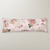 Roze op Roze  Floral Lichaamskussen (Achterkant)
