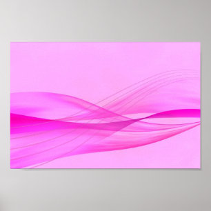 Roze op roze golven Poster