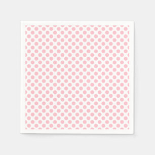 Roze op Wit Medium Size Polka Dots Papier Servet