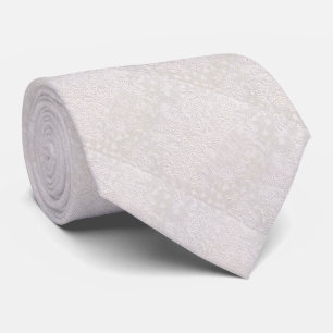 Roze op witte decoratieve kant stropdas