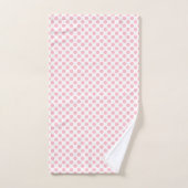 Roze op Witte Middelgrote Grootte Polka Dots Bad Handdoek (Handdoek)