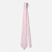 Roze op Witte Middelgrote Grootte Polka Dots Stropdas (Voorkant)