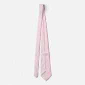 Roze op Witte Middelgrote Grootte Polka Dots Stropdas (Achterkant)