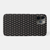 Roze op zwart ontwerp Case-Mate iPhone case (Achterkant (horizontaal))