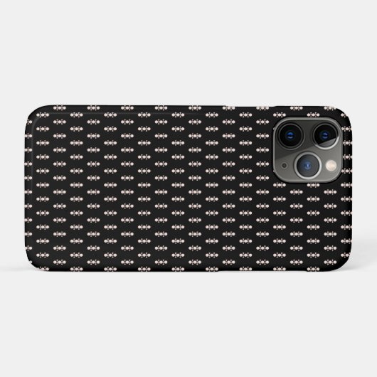 Roze op zwart ontwerp Case-Mate iPhone case (Achterkant (horizontaal))