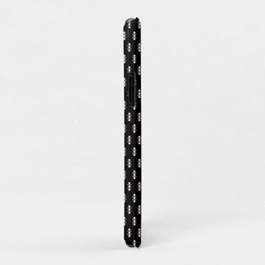 Roze op zwart ontwerp Case-Mate iPhone case (Achterkant/rechts)