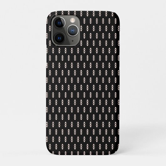 Roze op zwart ontwerp Case-Mate iPhone case (Achterkant)