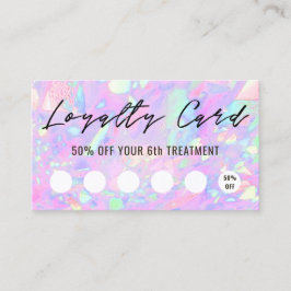 roze opaal geïnspireerde textuur loyalty card visitekaartje